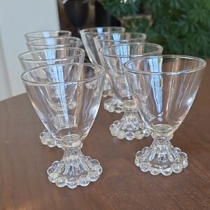 Elegant Clear Glass Goblet Set Of 8